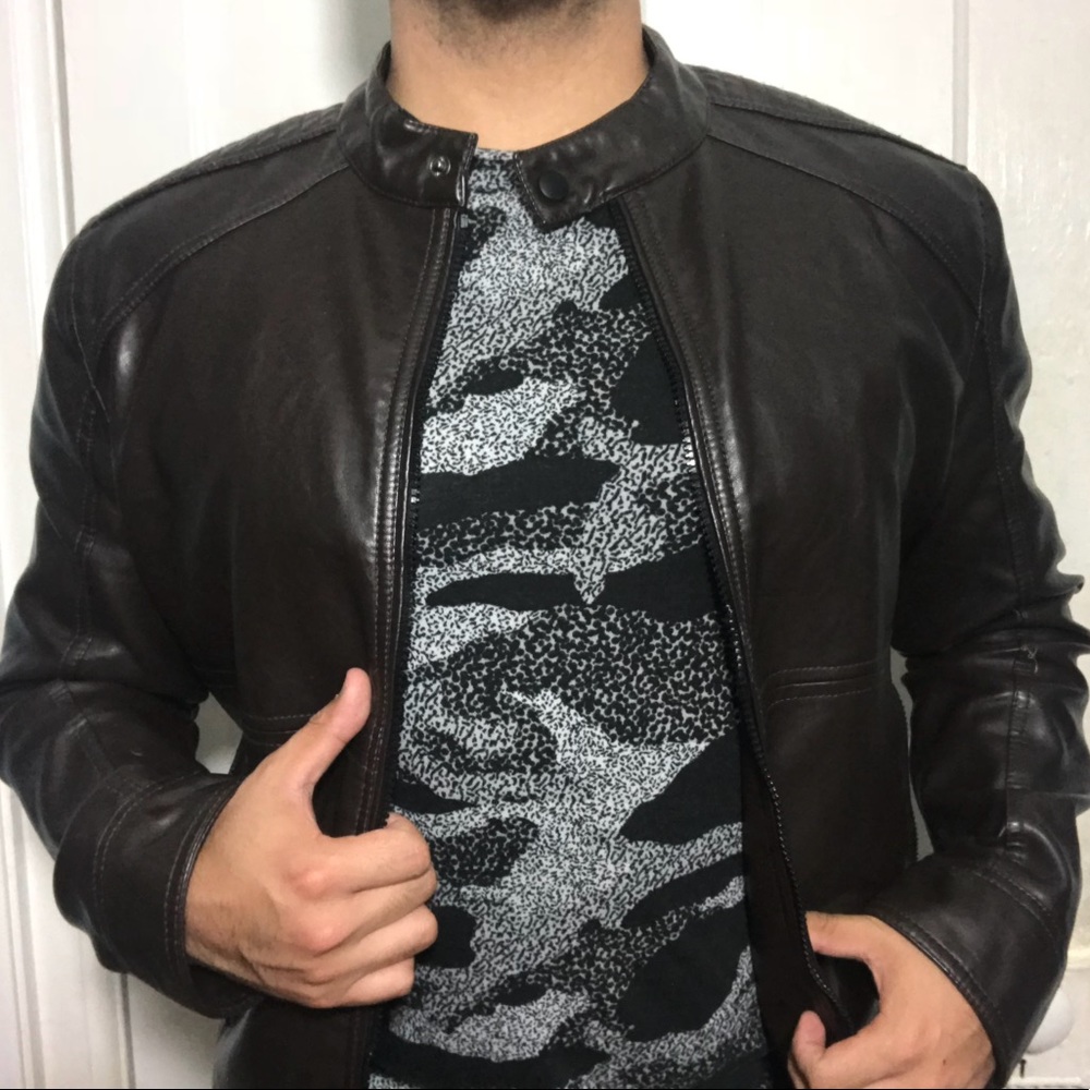 Express - Men’s Faux Leather Brown (M)